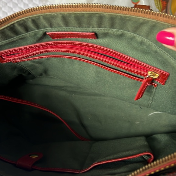 Dooney & Bourke large tartan plaid tote. H 10in, L 16in, W 5in - Picture 6 of 7